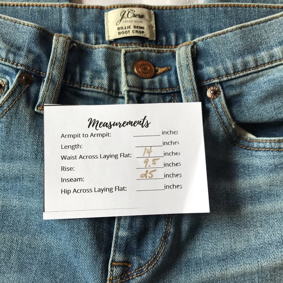 J. CREW BILLIE DEMI HIGH RISE BOOT CUT JEANS Sz 25 - Picture 15 of 16